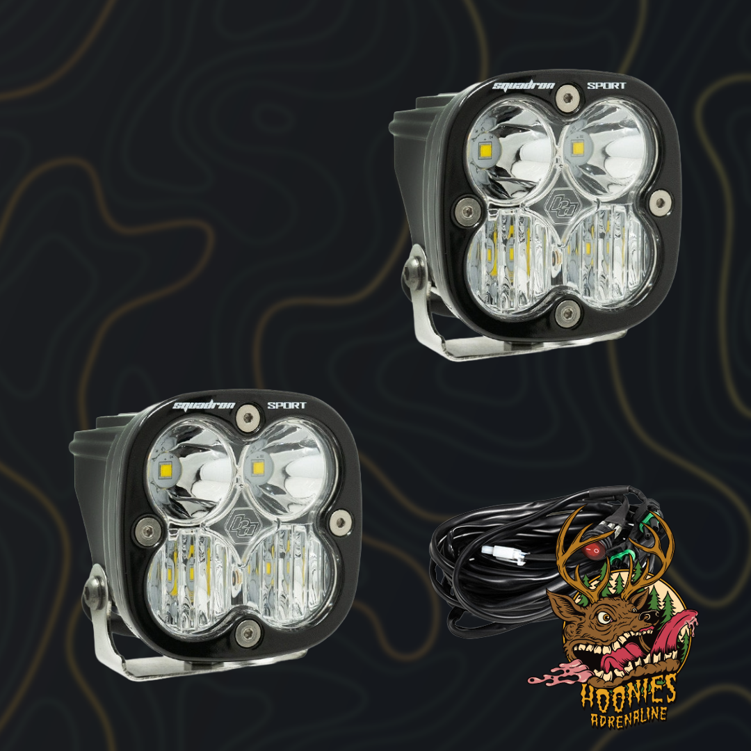 Baja Designs Squadron Sport Black LED Auxiliary Light Pod Pair – Universal Lighting Upgrade