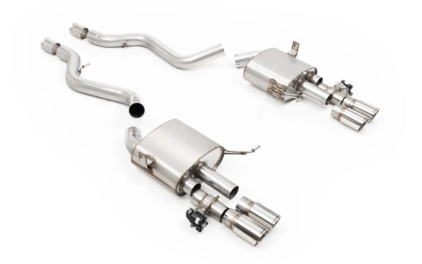BMW E90/E92 M3 - V2 Valved System with Polished Tips