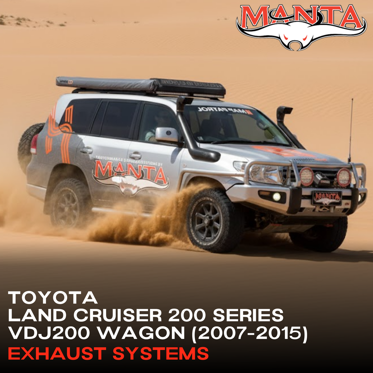 Manta Performance Exhaust Kit Toyota Land Cruiser VDJ200 Series 4.5L V8 Wagon (2007-2015)