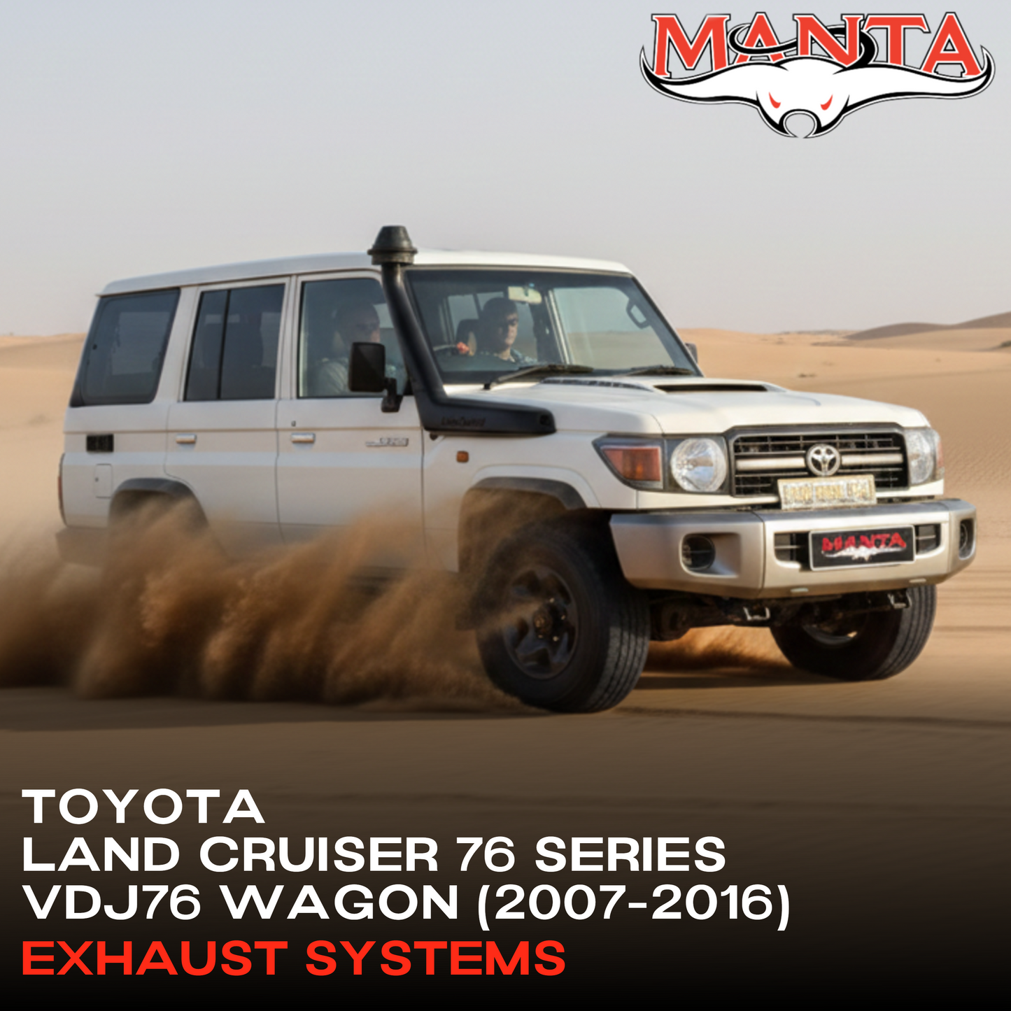 Manta Performance Exhaust Kit Toyota Land Cruiser VDJ76 Series 4.5L V8 Wagon (2007-2016)