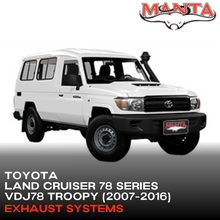 Manta Performance Exhaust Kit Toyota Land Cruiser VDJ78 Series 4.5L V8 Troopy (2007-2016) - Turbo Back Exhaust Upgrade