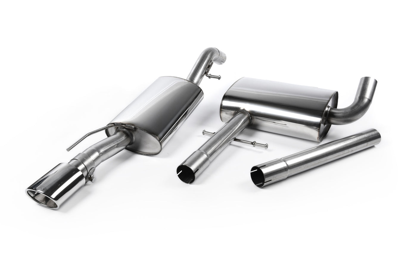VW Corrado VR6 (1988 - 1991) - Resonated (Quieter) Cat-Back Exhaust System with with Polished Oval Tip