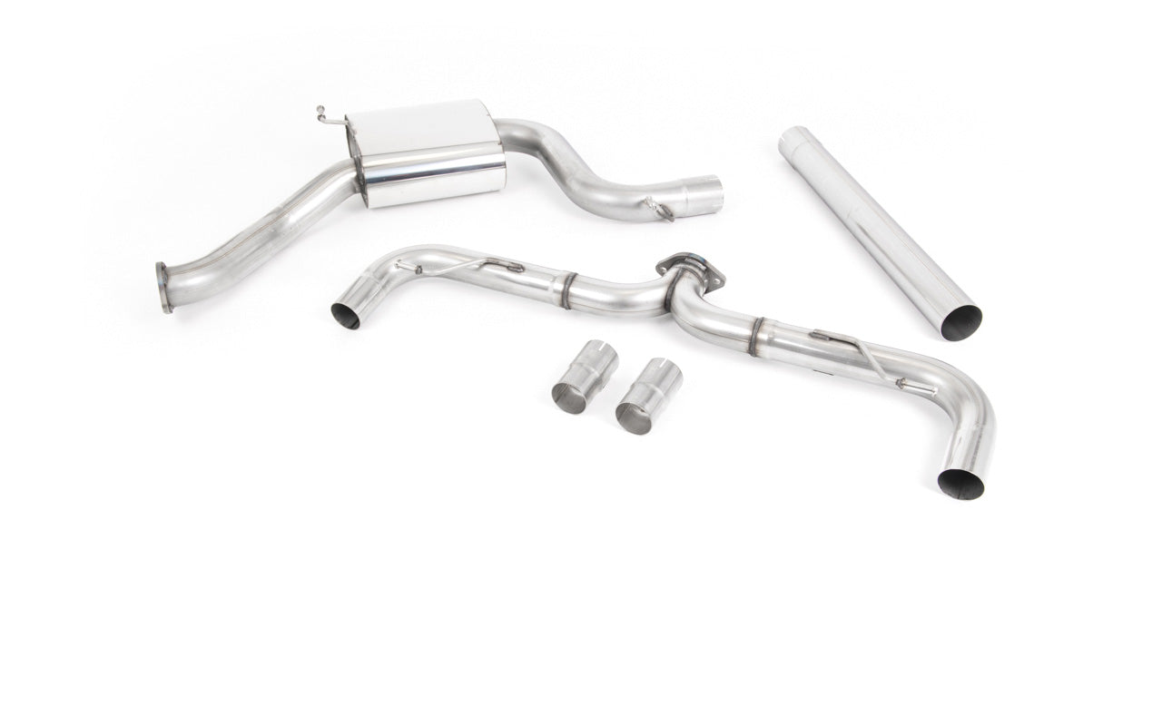 VW Golf MK7.5 GTI (Incl Performance Pack) - Non-Resonated Race (Louder) Cat-Back Exhaust System with GT-100 Polished Trims