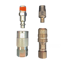 APEX compact quick coupler fitted to nylon braided air line