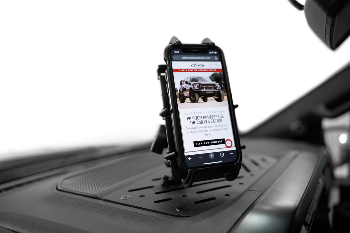 Addictive Desert Designs 2021–2023 Ford F-150 & Raptor Digital Device Dash Mount