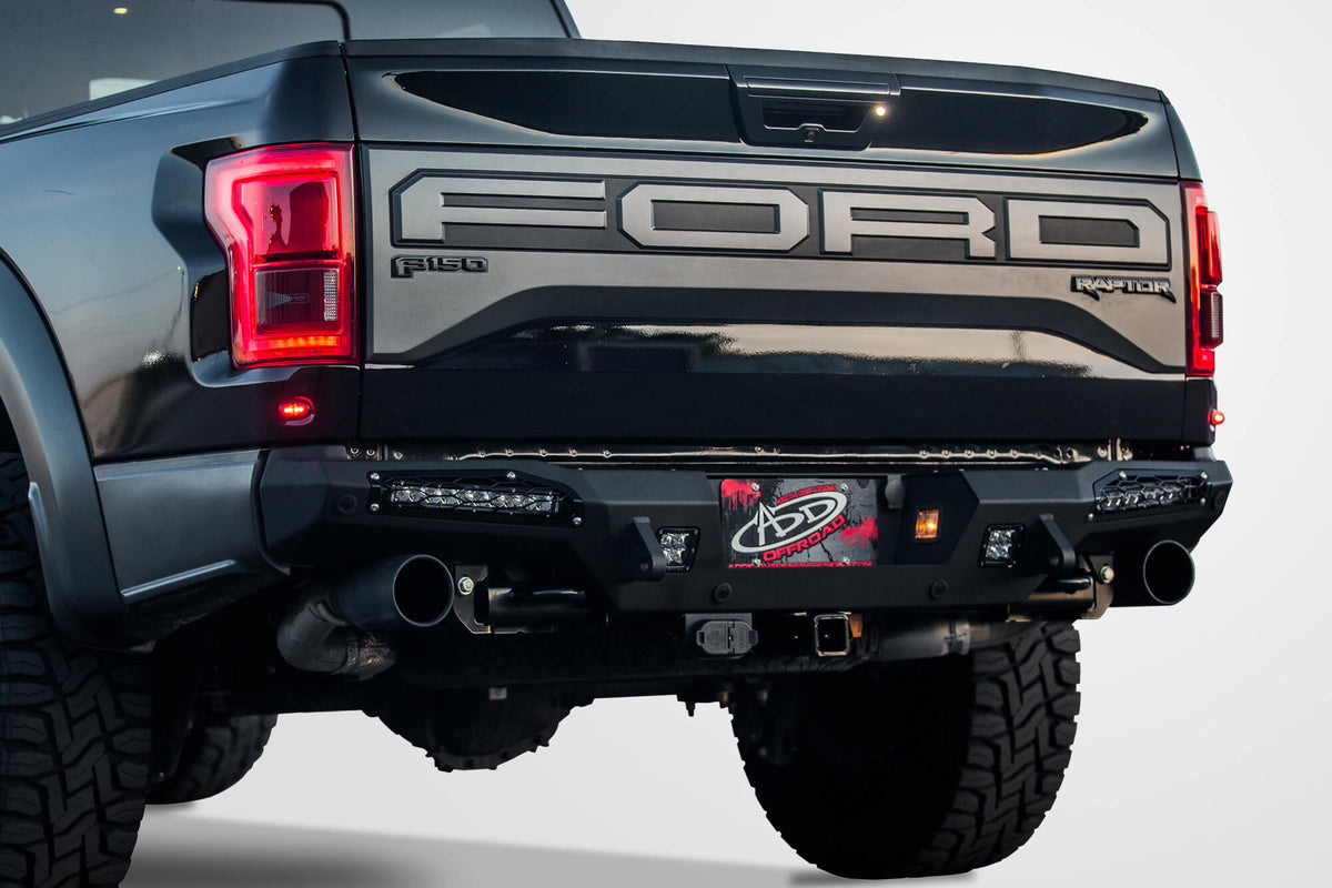 Addictive Desert Designs 2017–2020 Ford Raptor HoneyBadger Rear Bumper (10" Lights)