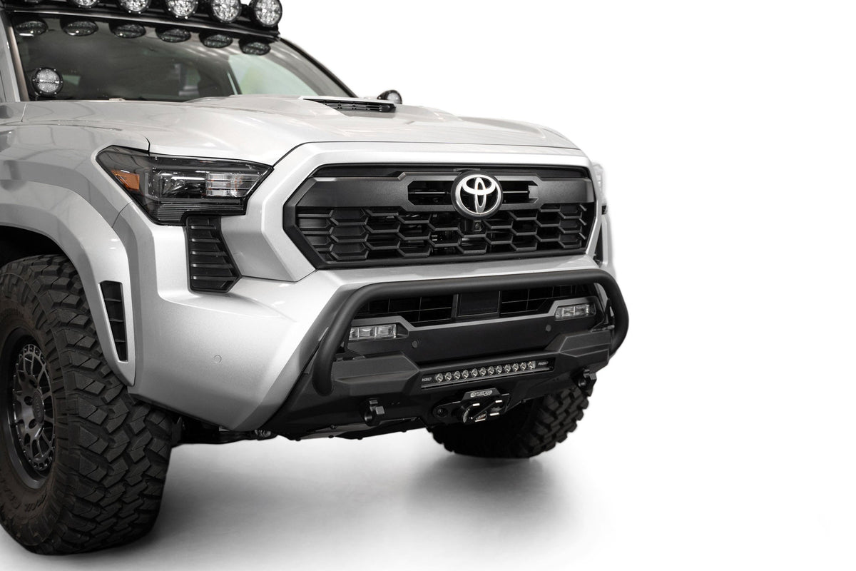 Addictive Desert Designs 2024 onwards Toyota Tacoma Stealth Center Mount Winch Front Bumper with Top Hoop