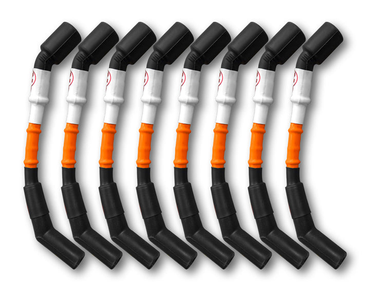 Kooks GM LS / LT Car 11 mm Spark Plug Wires, Orange / Black - 750203