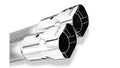 Borla Universal Tip — 2.5" Inlet - 2.88" x 3.38" Dual Square Straight-Edge Square-Cut Intercooled Outlet - 14" Long Tip. Weld On Mounting Method. — Polished stainless steel