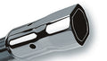 Borla Universal Tip — 2.25" Inlet - 3.38" x 3" Single Square Straight-Edge Angle-Cut Phantom Outlet - 6" Long Tip. Weld On Mounting Method. — Polished stainless steel
