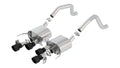 Borla Corvette C7 Z06 / Grand Sport Manual Coupe ATAK Axle-Back — Ceramic Black, With NPP
