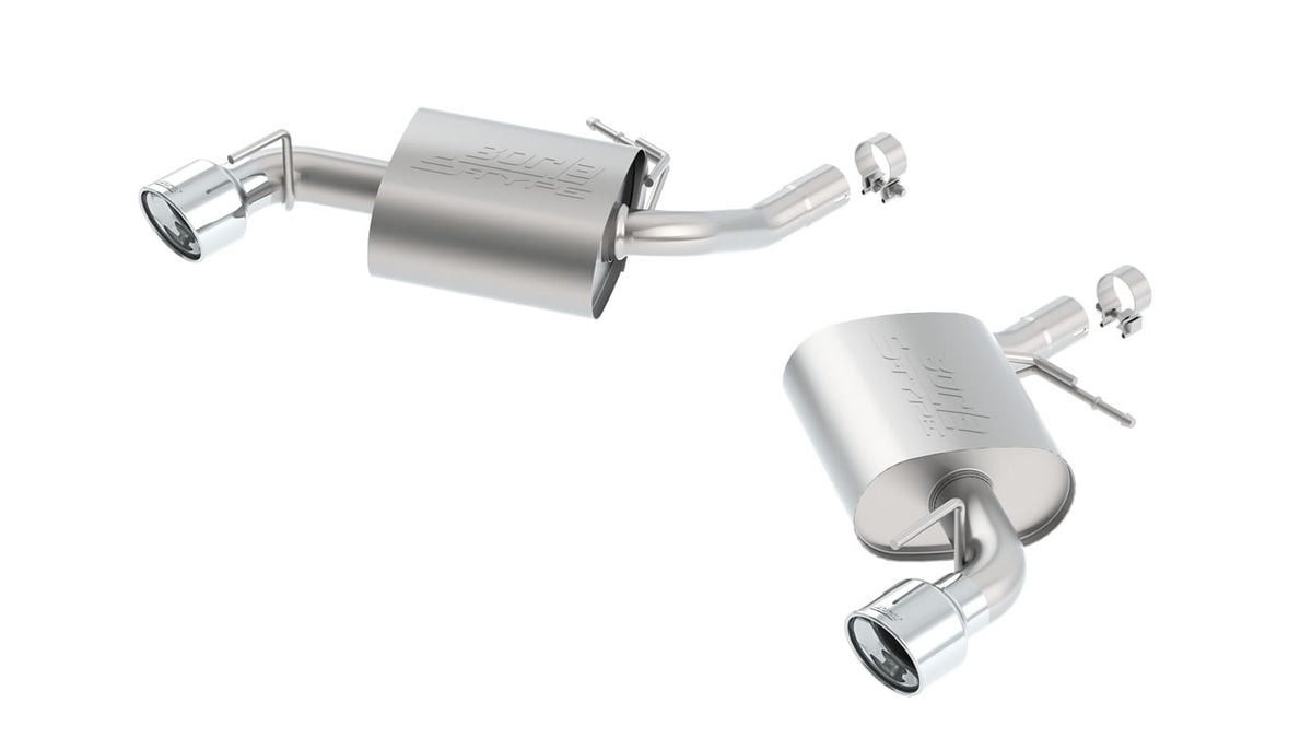 Borla Chevrolet Camaro LT V6 axle-back; single split exit; without NPP, part 11928 - S-Type / Polished stainless steel