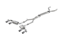 Borla Chevrolet Camaro ZL1 cat-back; coupe; NPP valves included; OE cutting required, part 140727CFBA - ATAK / Carbon fibre / black anodised