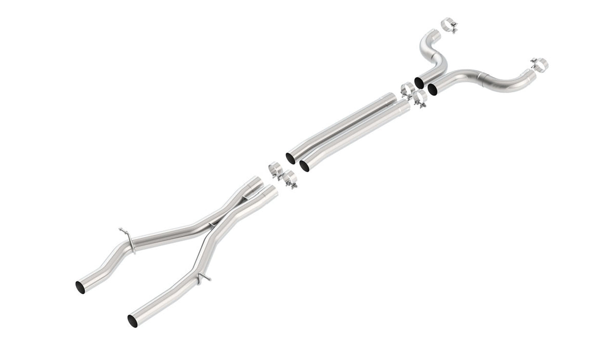 Borla Chevrolet Camaro SS / LT1 X-pipe and mid-pipes; coupe; Borla axle-back only; eliminates AFM, part 60607