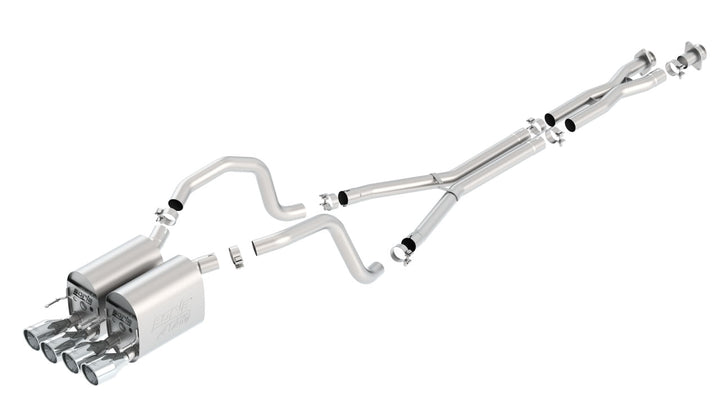 Borla 2005-2008 Chevrolet Corvette Base Cat-Back Exhaust System — ATAK — Polished stainless steel