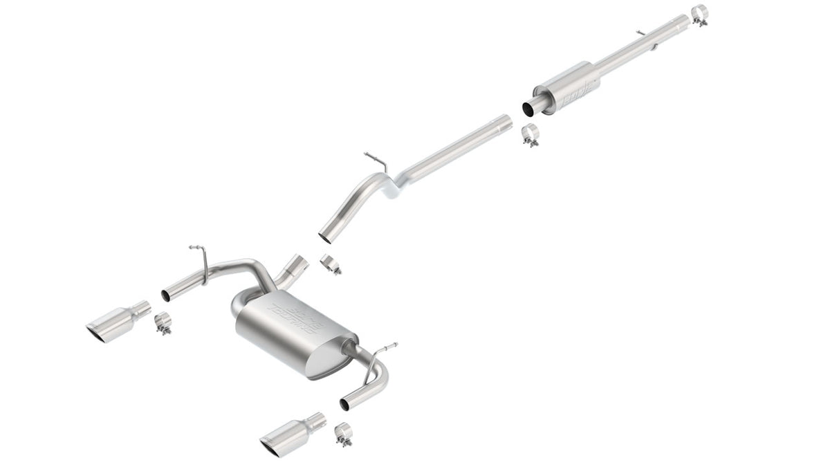 Borla Jeep Wrangler JK / JKU Cat-Back Exhaust (2007–2018), part 140459 - Touring / Bright chrome