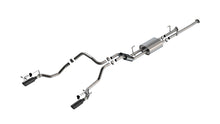 Borla Toyota Tundra True Dual Cat-Back — Split Rear Exit (2014–2021), part 141027BC — S-Type / Black chrome