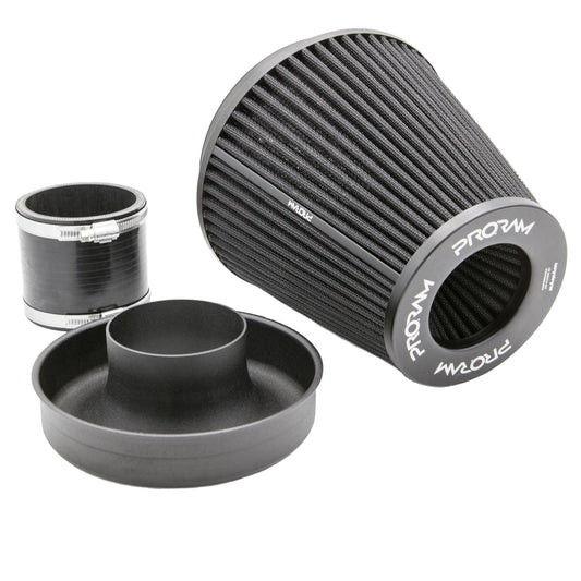 Ramair PRORAM Pleated Cone Filter & Velocity Stack Kit (70mm/76mm) | PR-CC-195-VS | PR-CC-195-VS-70-BK-KIT | Image 1