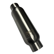 Kooks 3” Round Muffler with Tri-Core Insert. 10” Long Body. Polished Stainless Steel.