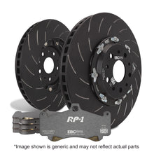 EBC Racing brake disc and pad package illustration. Image shown is generic and may not reflect actual parts.