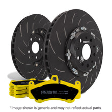 EBC Racing brake disc and pad package illustration. Image shown is generic and may not reflect actual parts.