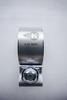 Kooks 2" Stainless Steel Band Clamp for Notched Slip Joint Connections.