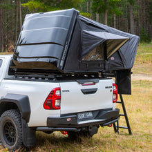 ARB Esperance 2 rooftop tent showing the gas-strut opening