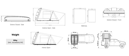 ARB Esperance 2 Rooftop Tent Hard Shell