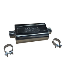 Kooks 2-1/2" Oval Clamp In Muffler 12" Long Body . Polished Stainless Steel.