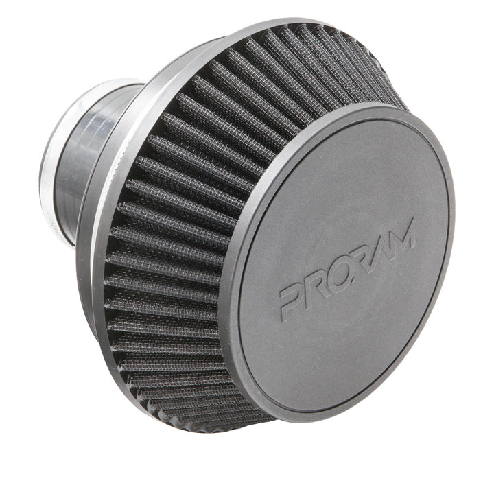 Ramair PRORAM Pleated Cone Air Filter (Alloy Neck) - 90mm External | PR-CC-193-VS-90-BK-KIT