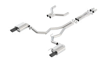 Borla Mustang GT 3-inch Coupe Cat-Back (2015–2017), part 140629BC — S-Type / Black chrome