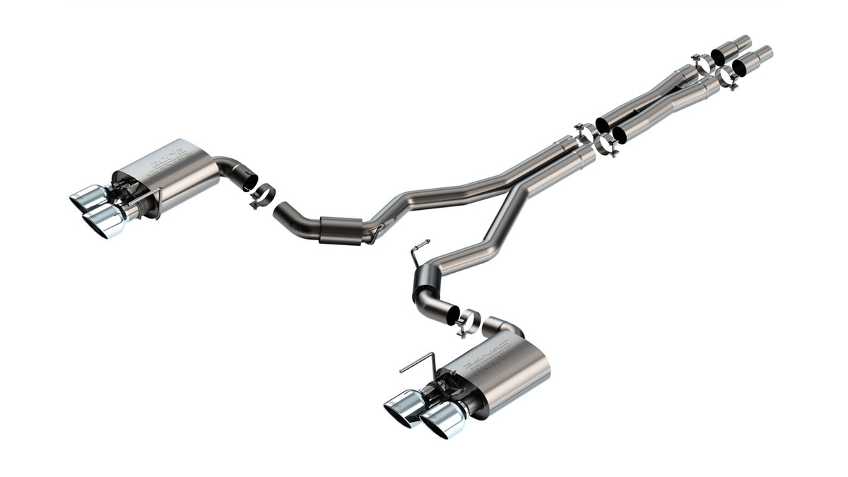 Borla Mustang Dark Horse 3-inch Cat-Back (2024–2026), part 140964 — S-Type / Bright chrome