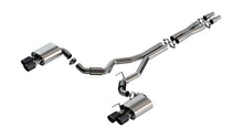 Borla Mustang GT Quad-Tip Conversion Cat-Back (2024–2026), part 140970CFBA — ATAK / Carbon fibre / black anodised