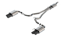 Borla Mustang EcoBoost Quad-Tip Conversion Cat-Back (2024–2026), part 140981BC — S-Type / Black chrome