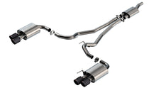 Borla Mustang EcoBoost Quad-Tip Conversion Cat-Back (2024–2026), part 140981CFBA — S-Type / Carbon fibre / black anodised