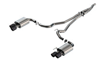 Borla Mustang EcoBoost Quad-Tip Conversion Cat-Back (2024–2026), part 140982CFBA — ATAK / Carbon fibre / black anodised