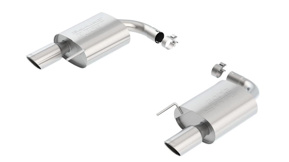 Borla 11887 S-Type Axle-Back exhaust — Bright chrome