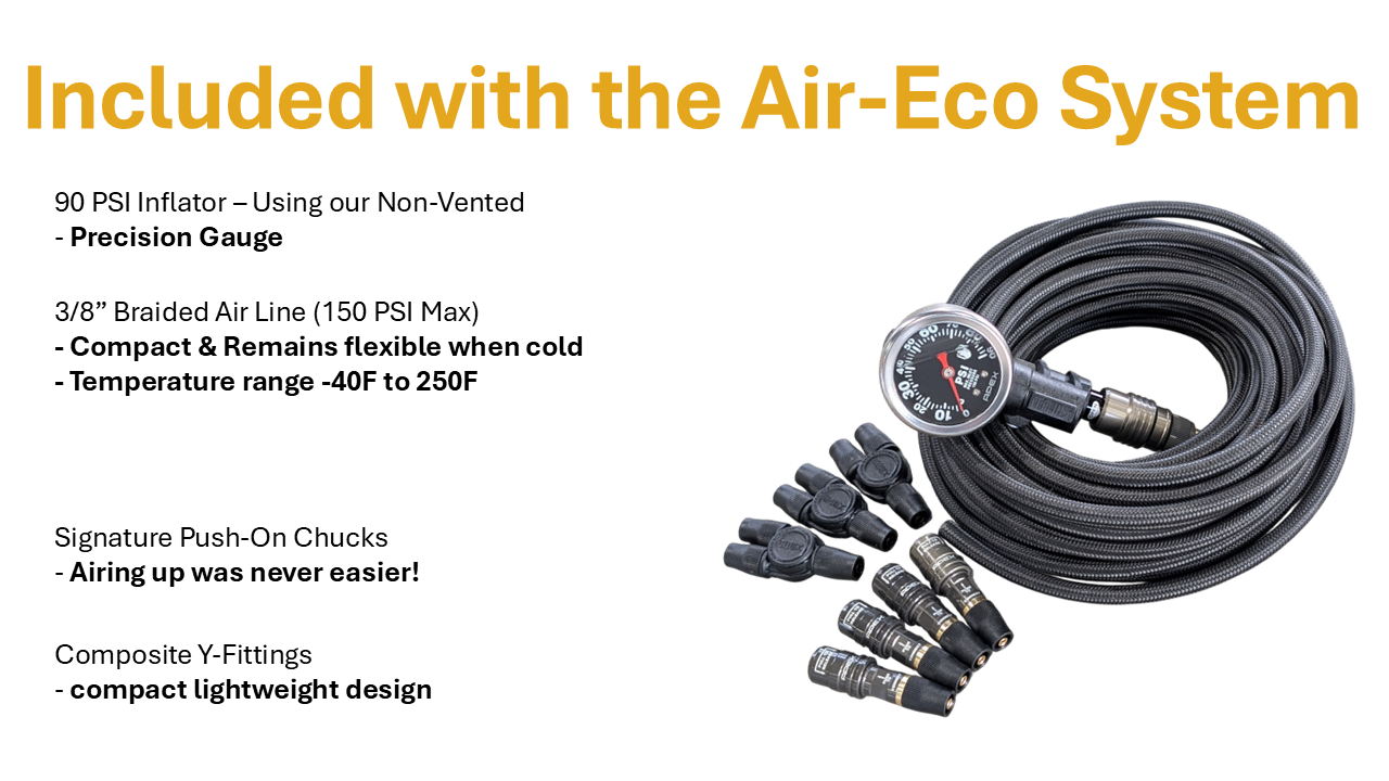 Closed flow push-on chucks from the APEX multi tyre inflation kit