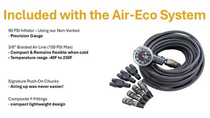 Closed flow push-on chucks from the APEX multi tyre inflation kit