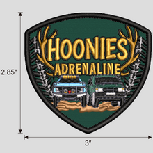 Hoonies Adrenaline 3" Shield Embroidered Patch - Velcro Backed Logo Badge