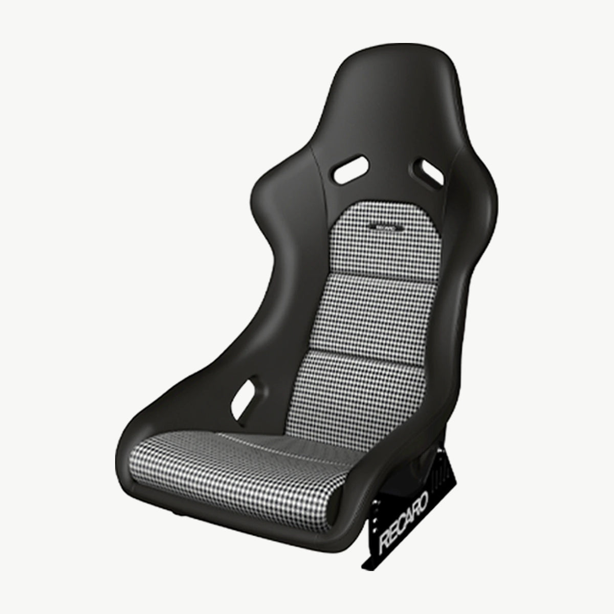 RECARO Classic Pole Position Seat - Leather Black with Pepita