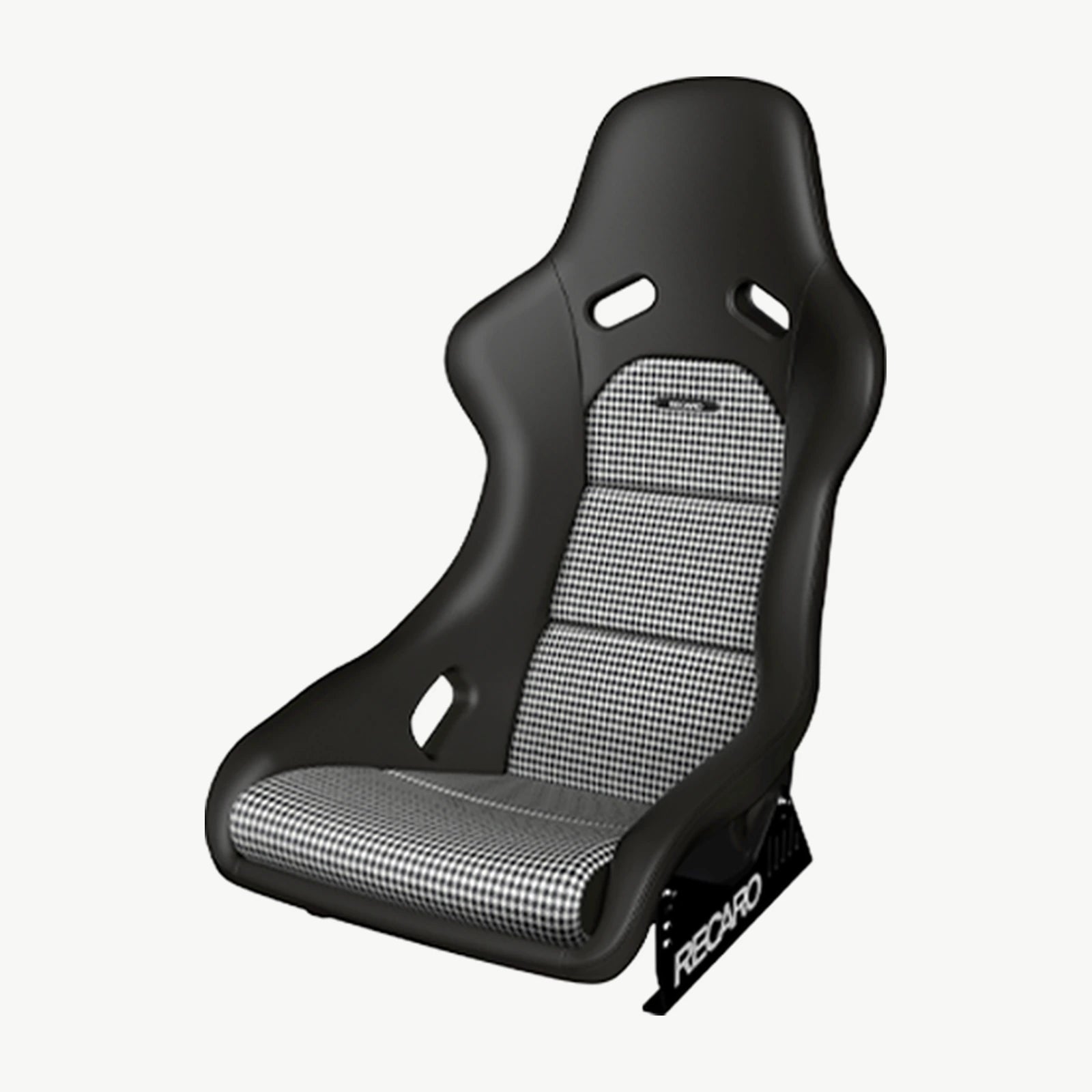 RECARO Classic Pole Position Seat - Leather Black with Pepita