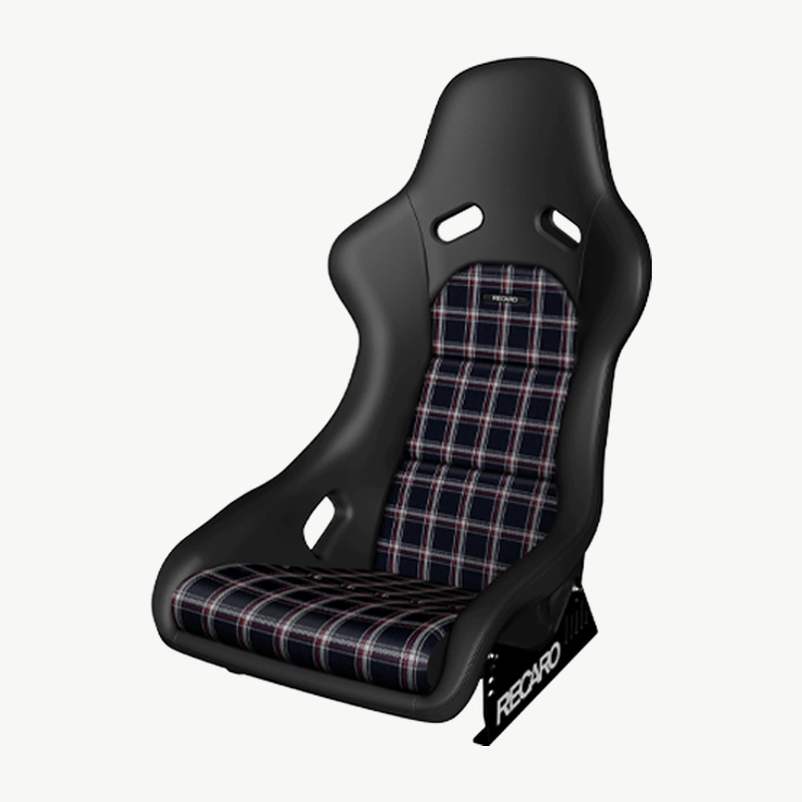 RECARO Classic Pole Position Seat - Leather Black with Caro Checkered