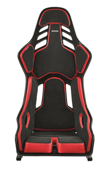 RECARO Podium GF in Alcantara black with leather red, front view