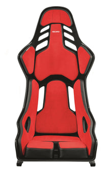 RECARO Podium GF in Alcantara red with leather black, front view