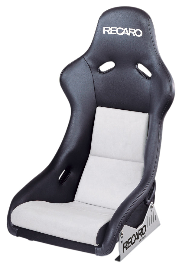 RECARO Pole Position ABE in Ambla leather black with Dinamica suede silver