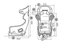 RECARO Pro Racer SP-G XL / SP-A XL race shell dimensions diagram