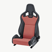 RECARO Sportster CS SAB Heated Sport Seat - Ambla Leather black with Dinamica Suede red