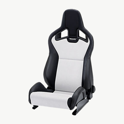 RECARO Sportster CS SAB Heated Sport Seat - Ambla Leather black with Dinamica Suede silver