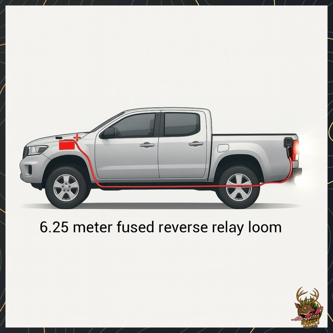 AutoVolt Reverse Light Relay Loom Ford Ranger (2011–2022) – Plug & Play Auxiliary Reverse Light Wiring Harness (LED Only, 80W Rated)
